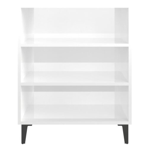 Sideboard High Gloss White 57x35x70cm Engineered Wood - Image 4