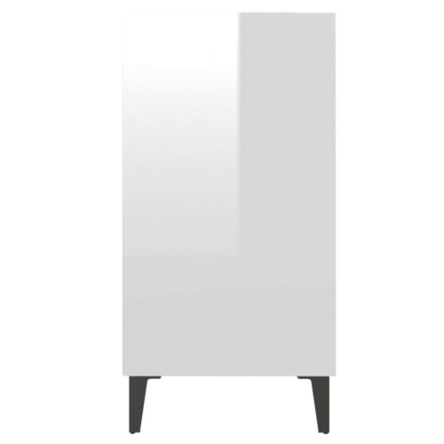 Sideboard High Gloss White 57x35x70cm Engineered Wood - Image 5
