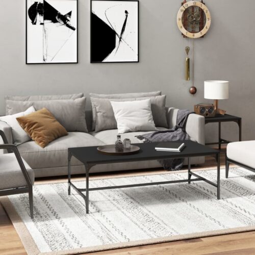 Coffee Table Black 80x50x35cm Engineered Wood