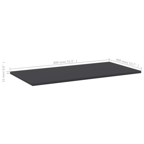 Bookshelf Boards 4pcs Grey 80x40x1.5cm Engineered Wood - Image 5
