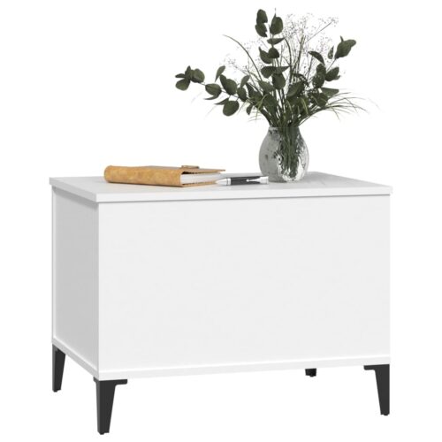 Coffee Table White 60x44.5x45cm Engineered Wood - Image 4