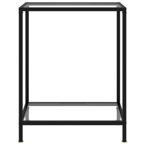 Console Table Transparent 60x35x75cm Tempered Glass - Image 2