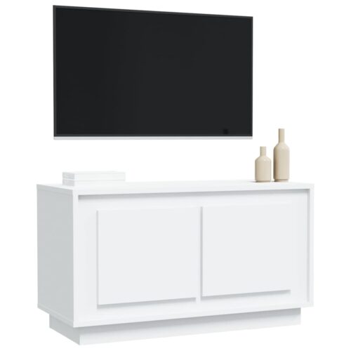 Wooden Entertainment Unit TV Table Cabinet Stand Storage Door Rack Shelf White - Image 4