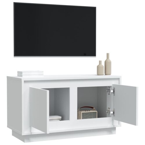 Wooden Entertainment Unit TV Table Cabinet Stand Storage Door Rack Shelf White - Image 5