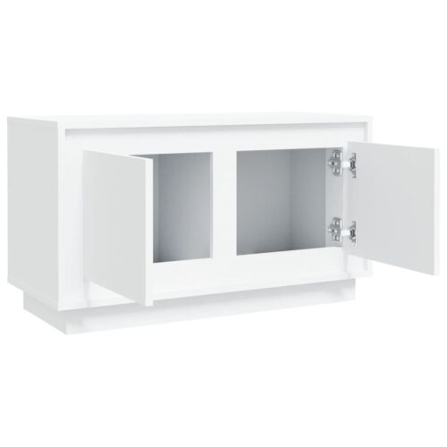 Wooden Entertainment Unit TV Table Cabinet Stand Storage Door Rack Shelf White - Image 7