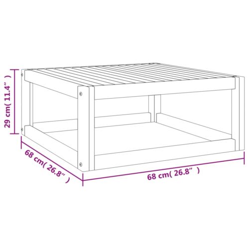 Coffee Table 68x68x29cm Solid Acacia Wood - Image 7