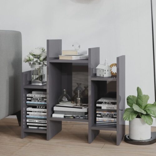 Side Cabinet High Gloss Grey 60x26x60cm Engineered Wood - Image 3