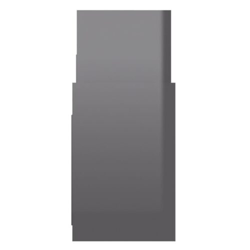 Side Cabinet High Gloss Grey 60x26x60cm Engineered Wood - Image 7