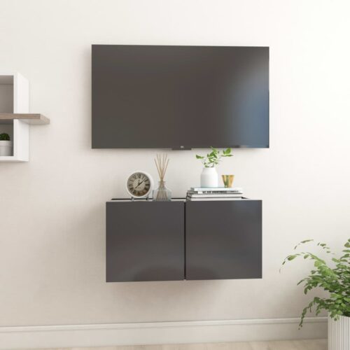 Hanging TV Cabinet Grey 60x30x30cm - Image 9