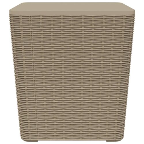 Garden Table with RemovableLid Brown Polypropylene - Image 2