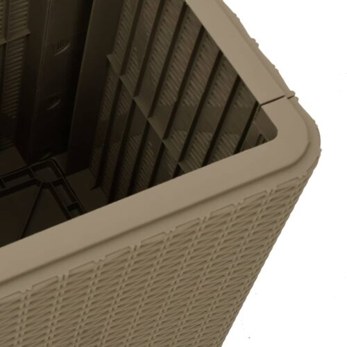 Garden Table with RemovableLid Brown Polypropylene - Image 6
