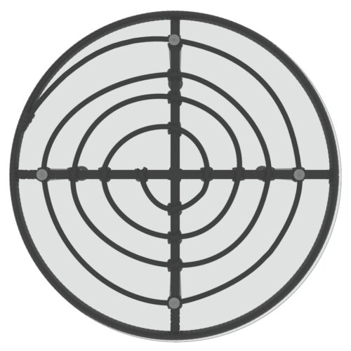 Glass Steel Round Table Indoor Outdoor Patio Garden Kitchen Coffee Stand Black 55cm - Image 4