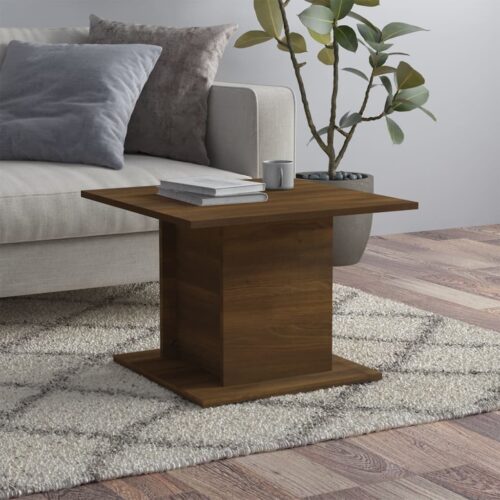 Coffee Table Brown Oak 55.5x55.5x40cm Engineered Wood - Image 8