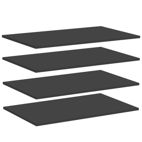 Bookshelf Boards 4pcs Grey 80x50x1.5cm Engineered Wood