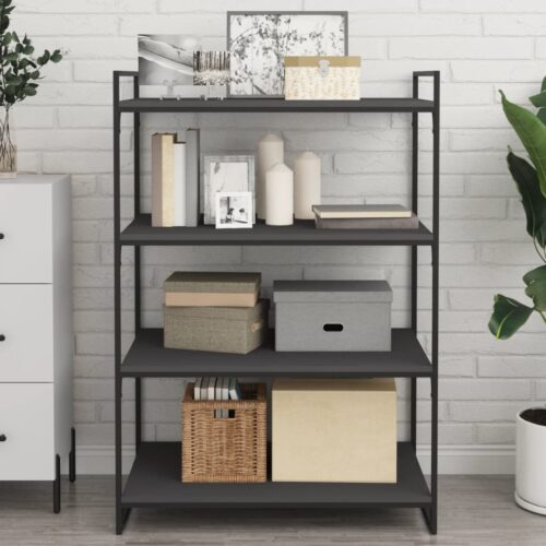 Bookshelf Boards 4pcs Grey 80x50x1.5cm Engineered Wood - Image 9