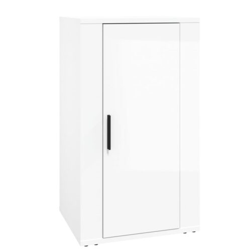 Sideboard High Gloss White 40x33x70cm Engineered Wood - Image 2