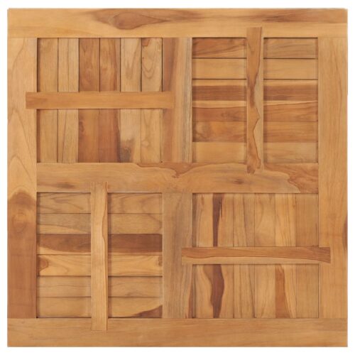 Table Top Solid Teak Wood Square 80x80x2.5cm DIY Desk Panel Board - Image 2