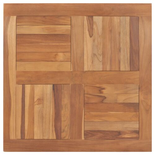 Table Top Solid Teak Wood Square 80x80x2.5cm DIY Desk Panel Board - Image 7