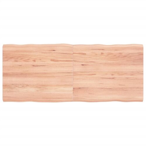 Table Top Light Brown 120x50x(2-4)cm Treated Solid Wood DIY Desk Panel Board