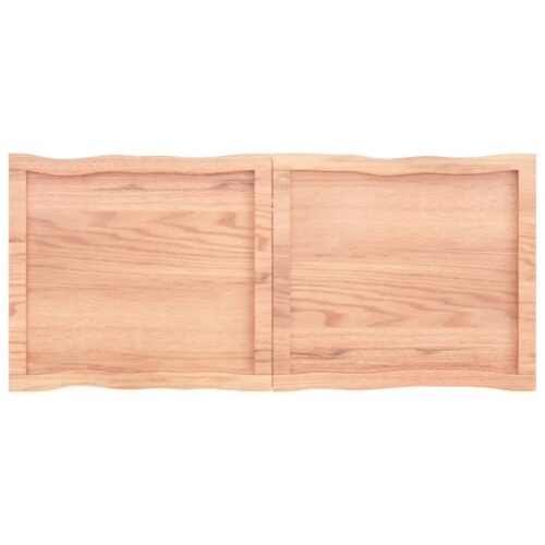 Table Top Light Brown 120x50x(2-4)cm Treated Solid Wood DIY Desk Panel Board - Image 3