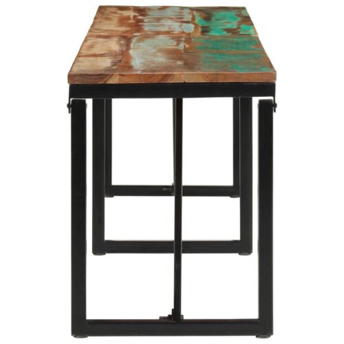Bench 160x35x46cm Solid Wood Reclaimed - Image 3