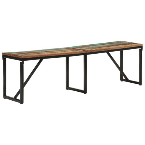 Bench 160x35x46cm Solid Wood Reclaimed - Image 9