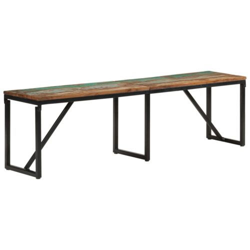 Bench 160x35x46cm Solid Wood Reclaimed - Image 11