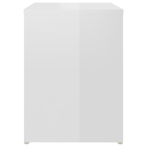 Bed Cabinets 2pcs High Gloss White 40x30x40cm Engineered Wood - Image 5