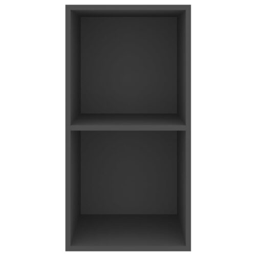 Wall Mounted Storage Shelf Bookshelf TV Unit Stand Cabinet Bookcase Rack Grey - Image 4