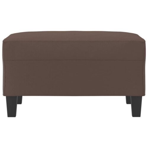 Footstool Brown 70x55x41cm Faux Leather - Image 3