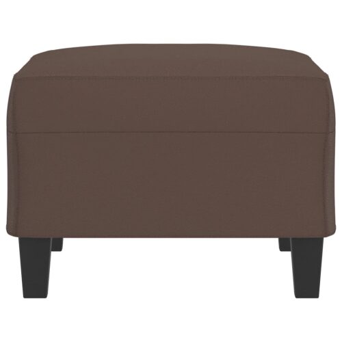 Footstool Brown 70x55x41cm Faux Leather - Image 4