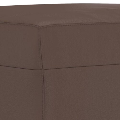 Footstool Brown 70x55x41cm Faux Leather - Image 5