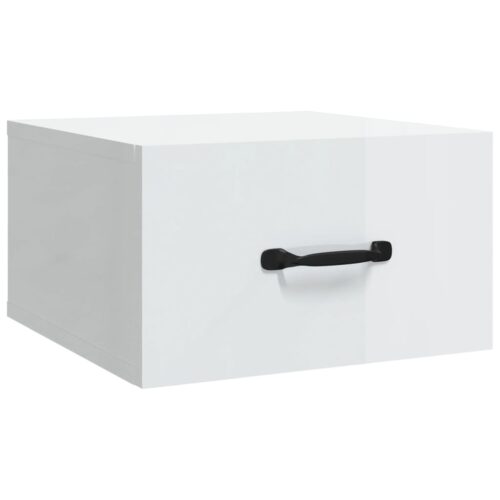 Wall-mounted Bedside Cabinets 2pcs High Gloss White 35x35x20cm - Image 7