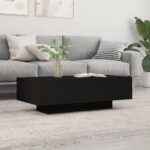 Coffee Table Black 100x49.5x31cm Engineered Wood