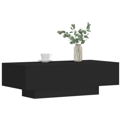 Coffee Table Black 100x49.5x31cm Engineered Wood - Image 3