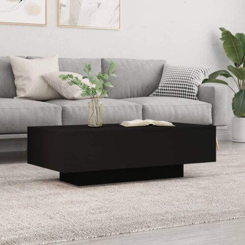 Coffee Table Black 100x49.5x31cm Engineered Wood - Image 10