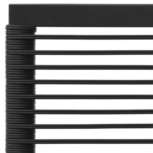 Garden Corner Chair with Cushions Black Grey Poly Rattan - Image 8