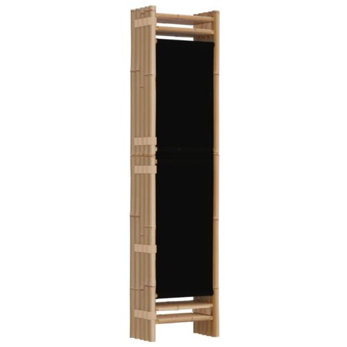 Folding 5-Panel Room Divider 200cm Bamboo Canvas - Image 6