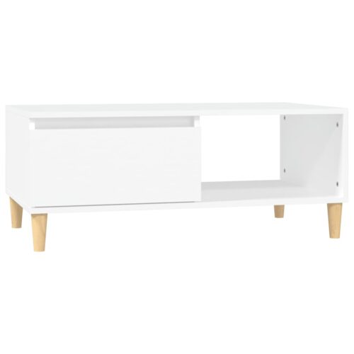 Coffee Table White 90x50x36.5cm Engineered Wood - Image 2