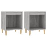 Bedside Cabinets 2pcs Grey Sonoma 40x35x50cm