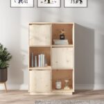 Highboard 74x35x117cm Solid Wood Pine