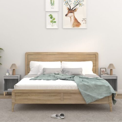 Bedside Cabinets 2pcs Grey Sonoma 40x35x50cm - Image 10
