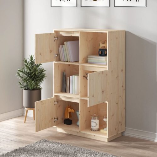 Highboard 74x35x117cm Solid Wood Pine - Image 3