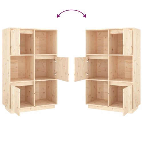 Highboard 74x35x117cm Solid Wood Pine - Image 8