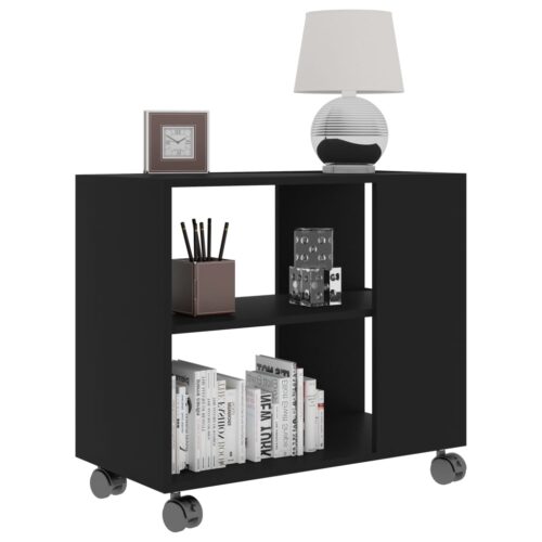 Side Table Black 70x35x55cm Engineered Wood - Image 3
