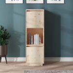 Highboard 38x35x117cm Solid Wood Pine