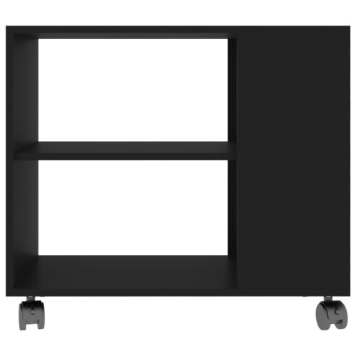 Side Table Black 70x35x55cm Engineered Wood - Image 4