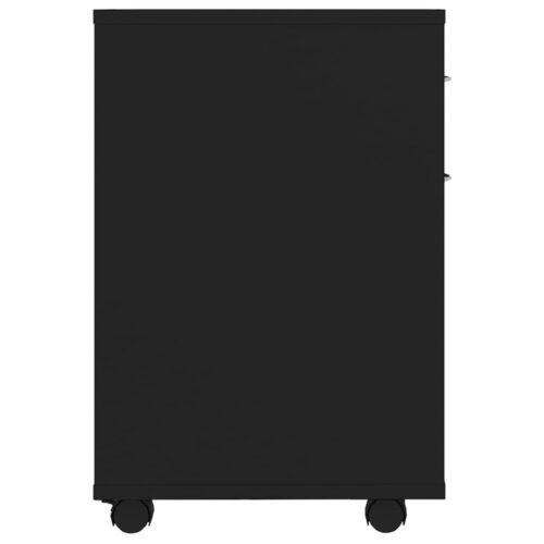 Rolling Cabinet Black 45x38x54cm Engineered Wood - Image 5
