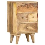 Bedside Cabinet 36x30x60cm Solid Mango Wood
