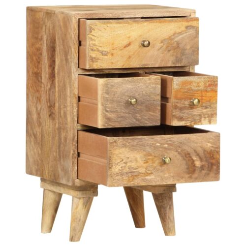 Bedside Cabinet 36x30x60cm Solid Mango Wood - Image 3